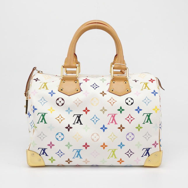 Louis Vuitton x Takashi Murakami Speedy 30 Lock White Multicolor