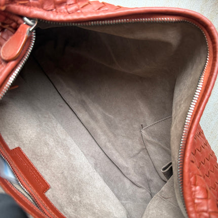 Bottega Veneta Veneta Hobo Large Burgundy 47cm Lambskin Leather