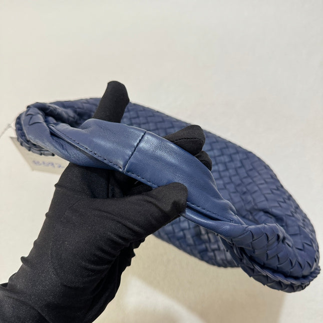 Bottega Veneta Veneta Hobo Medium Navy Intrecciato Leather Bag 40cm