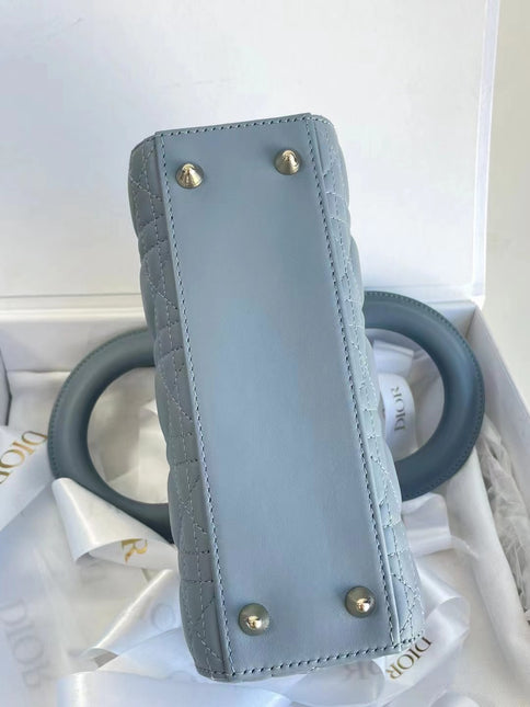 Sold Lady Dior Small My Abcdior Pale Blue Lambskin Cannage Leather