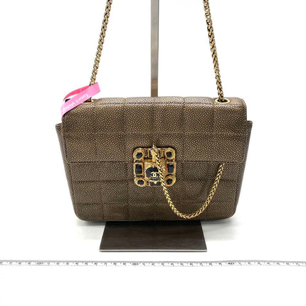 Chanel Paris Byzance Limited Edition Gold Caviar Leather Black Jewel Lock