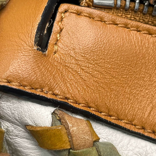 Loewe Puzzle Small Leather Woven Braided Multicolor Crossbody Bag