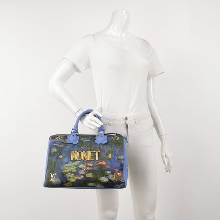 Louis Vuitton x Jeff Koons Speedy 30 Monet Water Lilies Top Handle Bag