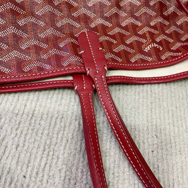 Goyard Saint Louis PM Tote Medium Red Goyardine 2017