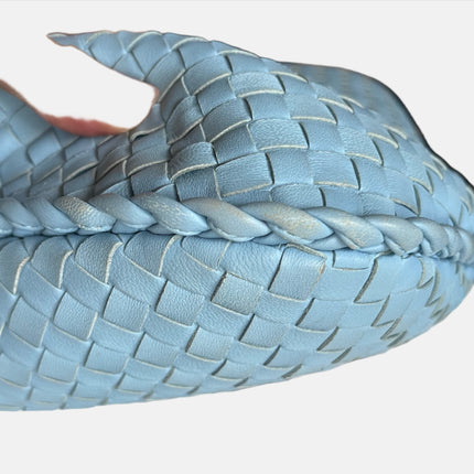 Bottega Veneta Veneta Hobo Medium Baby Blue Intrecciato Leather Bag 43cm