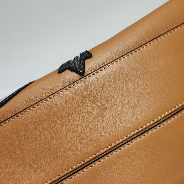 Loewe x Star Wars Amazona Medium 36 Tan Brown Stamps Leather With Strap