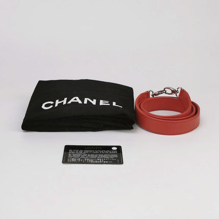 Chanel Cerf Executive Medium Coral Pink Leather Handbag with Strap 35cm