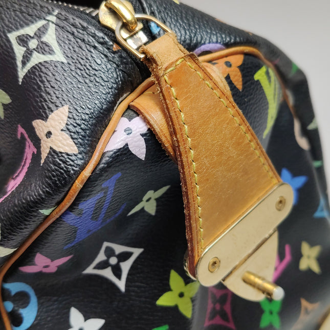 Louis Vuitton x Takashi Murakami Speedy 30 Lock Black Multicolor