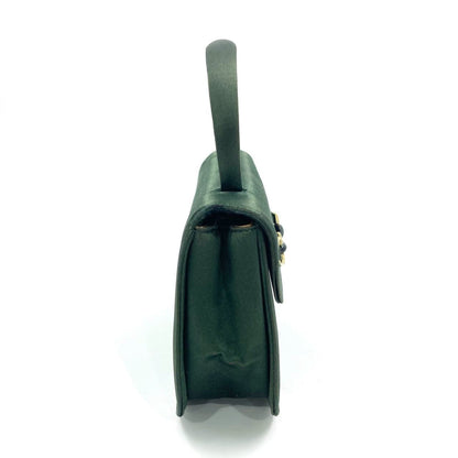 Gucci Horsebit Night Super Mini Green Satin Top Handle Bag with Strap