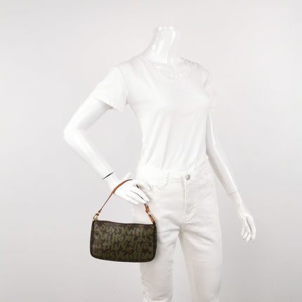 Louis Vuitton x Stephen Sprouse Green Graffiti Monogram Pochette Accessoire