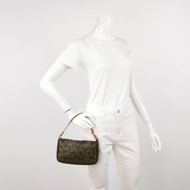 Louis Vuitton x Stephen Sprouse Green Graffiti Monogram Pochette Accessoire