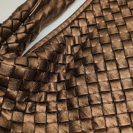 Bottega Veneta Veneta Hobo Metallic Copper Leather Large 47cm