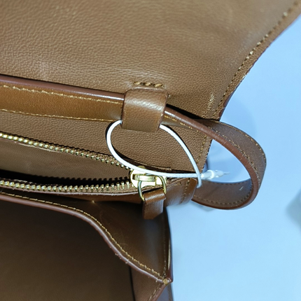 CELINE Classic Box Flap Caramel Brown Leather crossbody bag