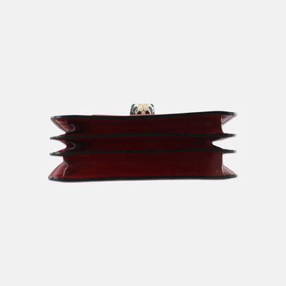 Bvlgari Serpenti Forever Small Leather Top Handle Crossbody Bag Burgundy