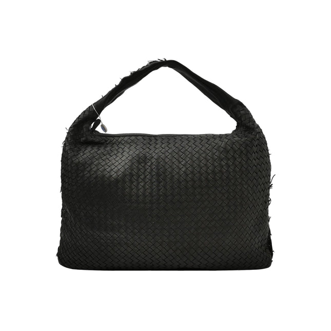 Bottega Veneta Veneta Hobo Maxi Black Tiny Fringes Leather 51cm