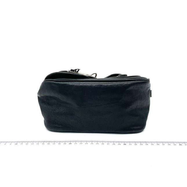 Dior Vintage Gaucho Mini Black Leather Crossbody Bag