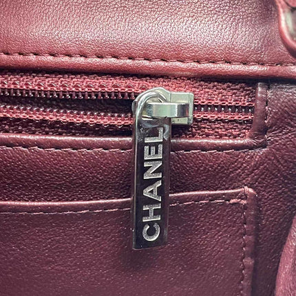 Chanel Classic Flap Rectangular Mini Burgundy Lambskin Silver HW, 2019