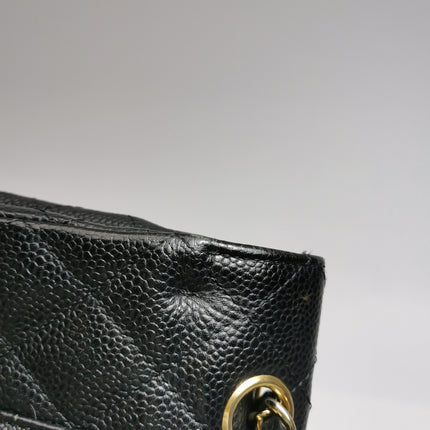 Chanel Classic Flap Medium Black Caviar Leather Gold Hardware, 2009-2010