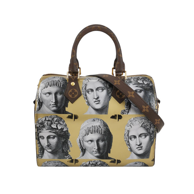 Louis Vuitton Speedy 25 Bandouliere Fornasetti Museum Gold-Luxbags