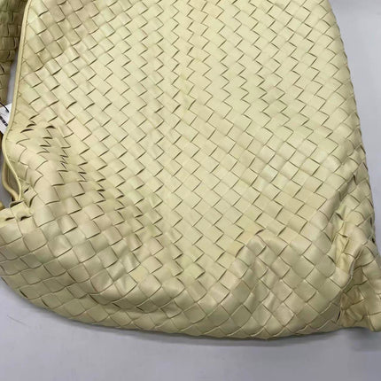 Bottega Veneta Hop Large Leather Pale Cream Yellow Hobo Bag