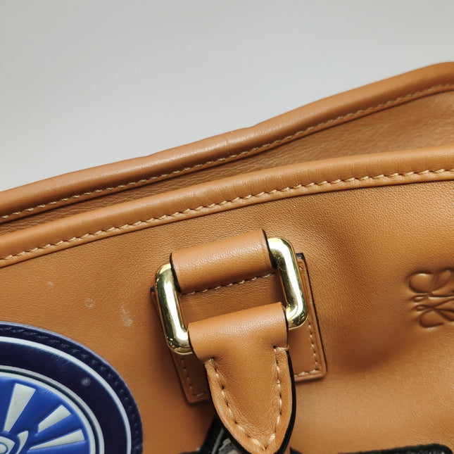 Loewe x Star Wars Amazona Medium 36 Tan Brown Stamps Leather With Strap