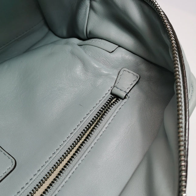 Loewe Amazona 29 Blue Leather Elephant Lock Silver-tone Hardware