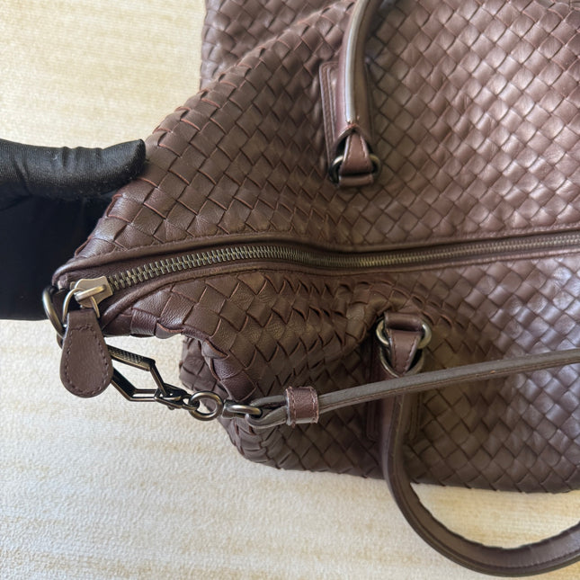 Bottega Veneta Maxi Convertible Tote Dark Chocolate Brown Leather