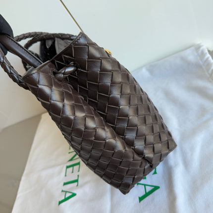 Bottega Veneta Andiamo Medium Fondant Dark Chocolate Brown Handbag