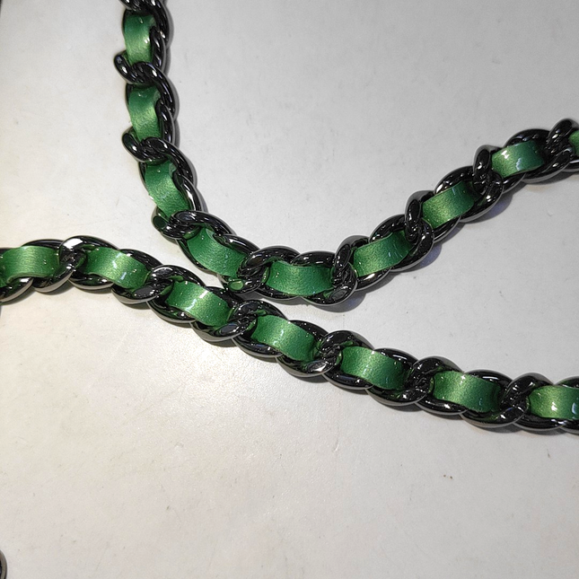 Chanel Envelope Clutch with Chains 2013 Shoulder Bag Apple Green Patent Leather