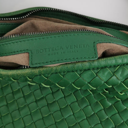 Bottega Veneta Hobo Bag Lambskin Leather Green 40cm