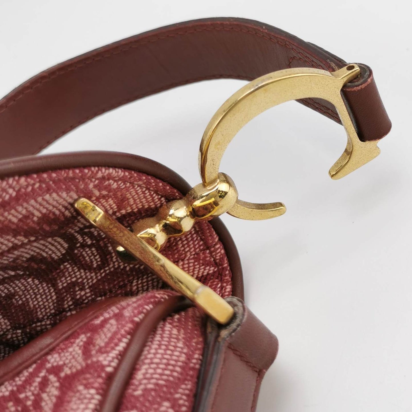 Dior Saddle Vintage Red Burgundy Oblique Shoulder bag