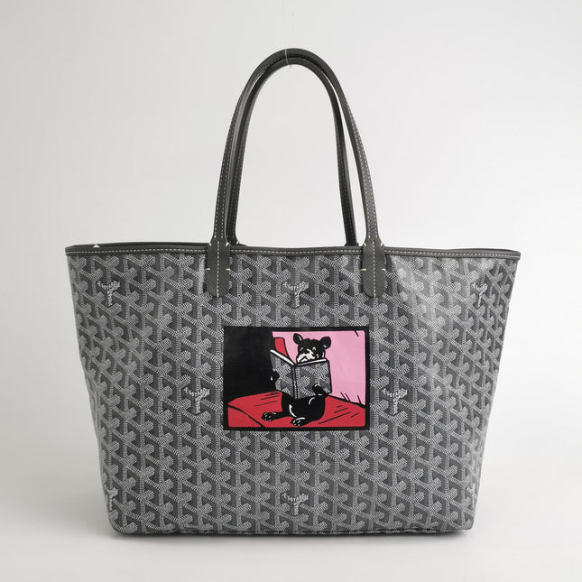 Goyard Saint Louis Tote PM Medium Grey French Bulldog