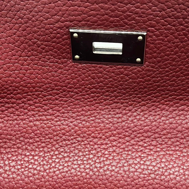 Hermes Kelly 40 Togo Leather Rouge H Deep Red Palladium Hardware 2014