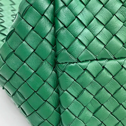Sold Bottega Veneta Cabat Large Intreccio Leather Tote Bag Dark Green with Pouch 40cm