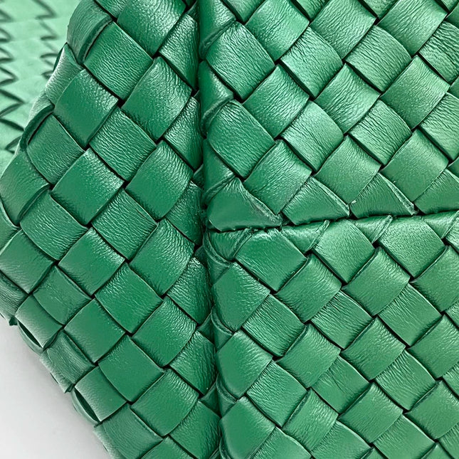 Sold Bottega Veneta Cabat Large Intreccio Leather Tote Bag Dark Green with Pouch 40cm