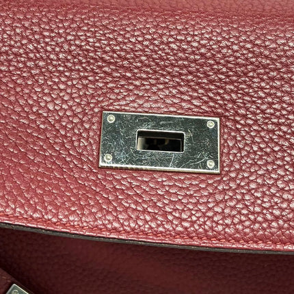 Hermès Kelly 40 Rose Jaipur Clemence Retourné Accastillage Argent 2010