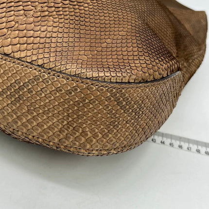 Gucci Jackie Brown Python Leather Gold Hardware