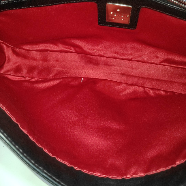 Sold Fendi Baguette Black Lambskin Leather Shoulder Bag