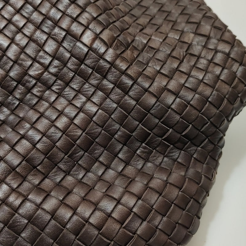 Bottega Veneta Cabat Tote Intreccio Leather Dark Chocolate Brown 42cm