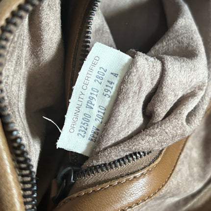 Bottega Veneta Belly Hobo Intreccio Leather Two-tone Brown Large 50cm