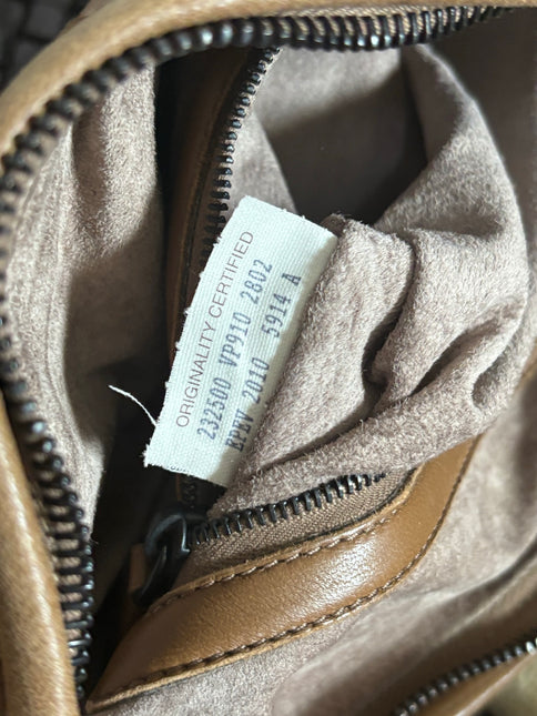 Bottega Veneta Belly Hobo Intreccio Leather Two-tone Brown Large 50cm