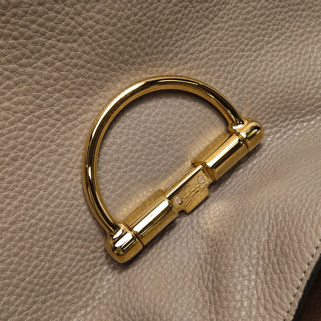 Gucci Softbit Maxi Shoulder Bag Beige Calfskin Leather 2024