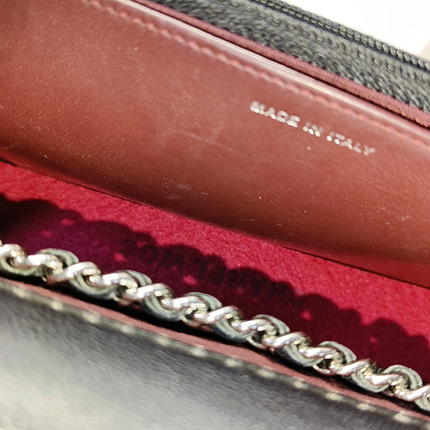 Chanel Wallet on Chain Classic Flap Black Lambskin Leather Silver Hardware