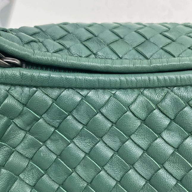 Bottega Veneta Veneta Hobo Large Dark Green 47cm Lambskin Leather