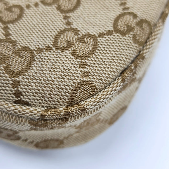 Sac porté épaule large Gucci Jackie 1961 camel avec bandoulière