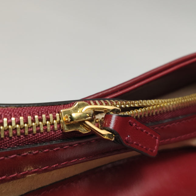 Gucci Jackie 1961 Red Burgundy Leather Bag Small Shoulder Bag