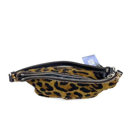 Prada Leopard Print Pony-style Calfskin Mini Clutch