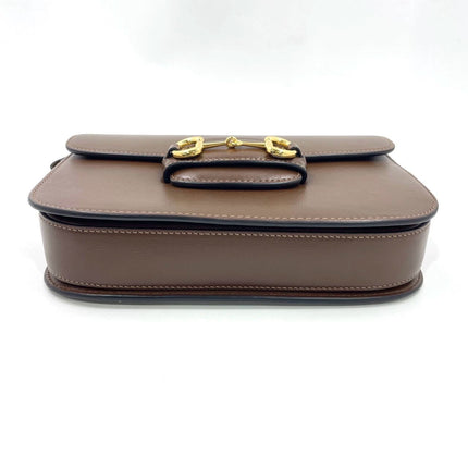 Gucci 1955 Horsebit Shoulder Bag Caramel Brown Small Leather