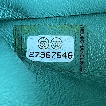 Chanel Classic Flap Mini Rectangular Tweed Green Multicolor Gold Hardware 2018-19