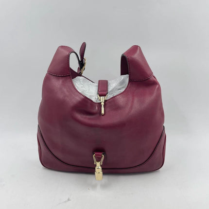 Sold Gucci Jackie 1961 Soft Medium Leather Bag Burgundy Red